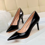 Breakj Fashion Metal Heel Heels Women's Shoes High Heel Shallow Pointed Sexy