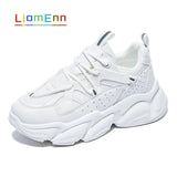White Chunky Sneakers Women Shoes Platform Casual Sport Shoes 2021 New Spring Vulcanized Tennis Female 5 cm basket