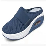 Women Slipper Walking Shoes Air Cushion Slip-On Orthopedic Diabetic Ladies Platform Mules Mesh Lightweight Slipper Wedge