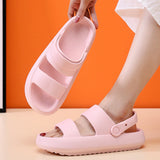 2022 Summer Thick Platform Cloud Slippers Women Green EVA Soft Sole Sandals Woman Comfort Non Slip Home Slides