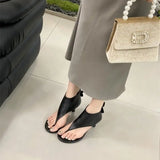Women's Sandals Fashion High Heel Flip Flops Summer Zipper Soft Sole Roman Shoe Temperament Cool Boots for Women Chaussure