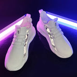 Men Running Shoes for Women Breathable Running Sport Shoes Trend Light Soft Comfortable White Athletic Shoes for