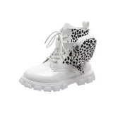 Breakj And Girl Baby Fashion Pocket Martin Boots 2023 New Cute Round Head Side Zipper Short Fashion