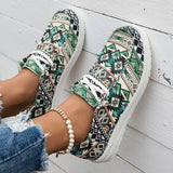Women's Spring New Fashion Round Toe Flat Anti-Slip Walking Shoes Casual and Comfortable Shallow Mouth Walking Sports