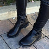 Dropship Women Shoes Solid Zipper Chunky Heel Platform Round Toe Women Boots Casual Comfy Winter Women