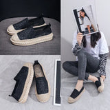 Women's Shoes New Fashion Braid Mesh Breathable Lightweight Flat Bottomed Casual Shoes for Women Zapatos De