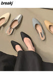 Pointed Toe Flats Shoes Women Slingback Sandals Elegant Mules Female Shallow Ballet Casual Loafers Sliver Zapatos