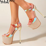 Crystal Show Stripper Clear Shoes Women 2023 Platforms High Heels Sandals Female Transparent Sexy Wedding Stiletto Size