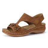 Women's Flowers Wedge Sandals Summer 2023 Plus Size 43 Platform Walking Sandalias Mujer Lightweight Non Slip Roman Shoes
