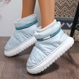 Waterproof Platform Snow Boots Women Warm Plush Lining Slip On Ankle Boots Woman Non Slip Thick Bottom Cotton