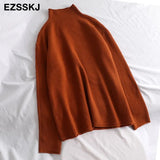 Sweater Women Pullover Casual Turtleneck Long Sleeve chic loose 2021 Knit Sweater Female Jumpers soft