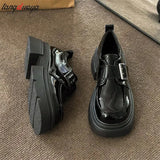 Student Shoes Girl Lolita Shoes Vintage PU Leather Platform Mary Janes Shoes Womens Japanese Style JK Uniform