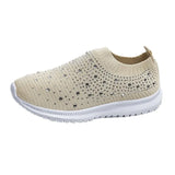 women Fashion Crystal Sneakers Breathable Mesh Slip On Flat Shoes For Women 2023 Outdoor Walking Loafers Zapatos