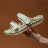 Summer Fashion Men Light EVA Outside Slippers Casual Solid Color Waterproof Non-slip Indoor Home Slides