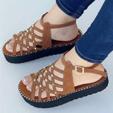 Women Sandals Ankle Strap Summer Shoes For Women Heels Sandals Lightweight Platform Sandals Summer Flat Heeled Sandalias