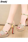 women's sandals new waterproof platform fish mouth wild stiletto high heel women shoes platform