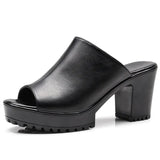 Breakj Mouth High And Fitting Room Slippers Summer Wearing Rough And Waterproof Table Comfortable Cool Slippers Large Size 40-43