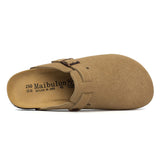 2023 New Buckle Cork Slipper Casual Women Solid Color Beach Outside Non-slip Closed Toe
