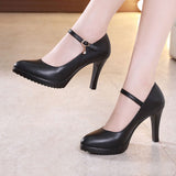 New Shallow Mouth Model Cheongsam Walking Show Shoes Women's High Heels, Sharp Heels And Large Size Professional Work