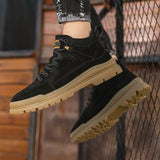 Qulity Men's Boots Anti-Slip Comfortable Military Work Boot Spring Winter Men Shoes High Top Motorcycle Ankle