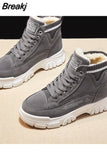 Boots Women Shoes Warm Plush Fur Ankle Boots Winter Female Slip On Flat Casual Shoes 2023 Waterproof Ultralight