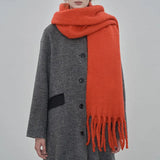 Shipping 2023 Winter Plaid Vintage Scarf Women Men Preppy Scarves Warm Pashmina Foulard Bufanda Male Mujer Thick Wrap