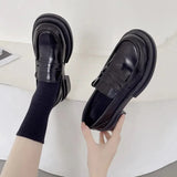 bown Punk Platform Women Loafers Round Toe Chunky Vintage Shoes Women Slip on flats Women Pumps mary janes Loafers