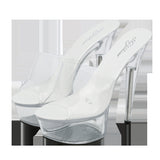 Breakj 34-43 Yards Sexy Super Heels 15CM Heel Platform Sandals Transparent Crystal Shoes Wedding