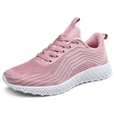 Women Breathable Mesh Golf Shoes Pink Black Ladies Outdoor Grass Walking Golf Training Shoes Lightweight Golf