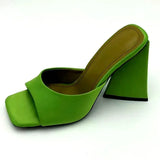 High Heel Sandals Women's Slides Open Toe Thick-Soled Ladies Slippers Party Mules Shoes Women Shoes High Heels
