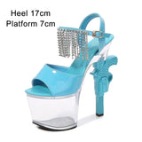 Shoes Pole Dance High Heels Sexy Women Shoes Transparent Sandals Women Wedding Dress 2023 Pistol Heel Female