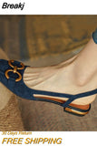 Women's Sandals 2023 Elegant Office Ladies Shoes and Sandals Women Casual Shoes Square Heel Sandals Slip On Woman
