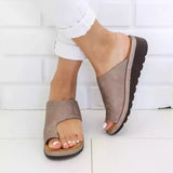 Women Summer Sandals Comfy Platform Flat Shoes Sole Ladies Casual Soft Big Toe Foot Sandal Orthopedic Bunion Corrector