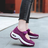Air Cushion Flat Shoes Women Mesh Sneakers Breathable Women Shoes Increase Ladies Casual Shoes Zapatos De Mujer