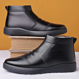 shoes PU Leather Shoes Men Winter Boots Warm Cotton Shoes for Cold Winter Cow Leather Men Ankle Boots Male