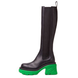 Furtado 2021 Winter Fashion Boots Elegant Platform Chunky Heels Block heels Ladies Shoes platform Knee High Boots 40
