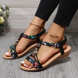 Woman Summer 2023 Fashion Comfortable Weave Slippers Beach Bohemian Slides Ladies Flats Sandals Rome Shoes for