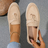 New Women Loafers Slip on Ladies Flats Brand Spring Autumn Casual Flat Shoes Leather Cashmere Single Shoes plus size