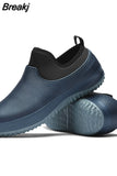 Men Casual Shoes Oil Resistant Non-slip Kitchen Shoes Multifunctional Restaurant Garden Work Shoes Short Rain Shoes for