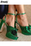 New Platform 2023 Summer Simple High Heeled Women's Sandals Shoes Wedding Shoes Big Size 43 Bridal