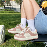 Women Sneakers Pink Tennis Lovely Girl Casual Shoes Female Student Low Top Platform Flats Ladies Vulcanize Casual
