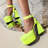 Dropship 2023 Summer Platform High Heeled Women's Shoes Sandals Office Lady Walking Comfy Woman Shoes Big Size
