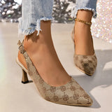 Designer High Heels Sandals Women 2024 Summer Pointed Toe Ankle Straps Pumps Woman Plus Size 42 Thin Heeled Party