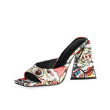 High Heel Sandals Women's Slides Open Toe Thick-Soled Ladies Slippers Party Mules Shoes Women Shoes High Heels