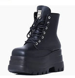 Women Motorcycle Boots Strange Style High Heels Platform Woman Over The Knee High Boots Party Club Platform Boots Platform