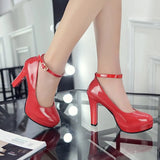 shoe Thick Heels Professional Single Dress Shoes white Sequins Bride Shoes Round Platform Women Wedding Shoes bride