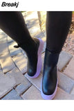 New Women's Boot Design Fall Platform Shoes Women's Chelsea Boots Fashion Women's Ankle Boots Winter Shoes Plus Size