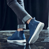 Rain Shoes for Men Rubber Shoe Platform Ankle Boots 2022 Autumn Winter Slip on Booties Boots for Men Waterproof Work