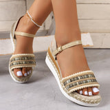 Women's Wedges Espadrilles Sandals Summer 2023 Non Slip Platform Roman Sandals Woman Lightweight Casual Walking Sandalias