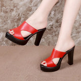 Thick-Heeled Sandals For Women In 2023 Summer New Thick-Soled Waterproof Platform Fish Mouth Small Size 3233 Fashion
